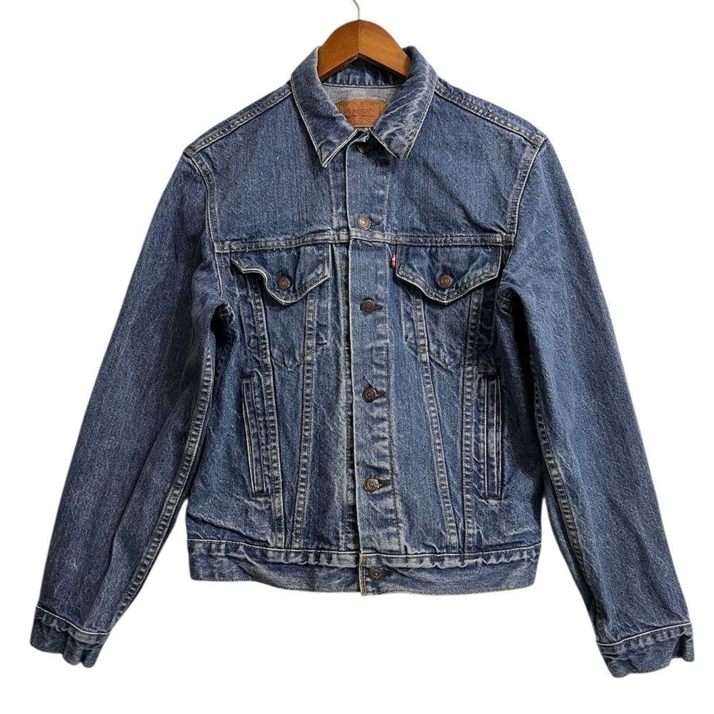 Vintage Men Levi’s Jean Jacket Trucker Type 111 Style Size 42L 80’s